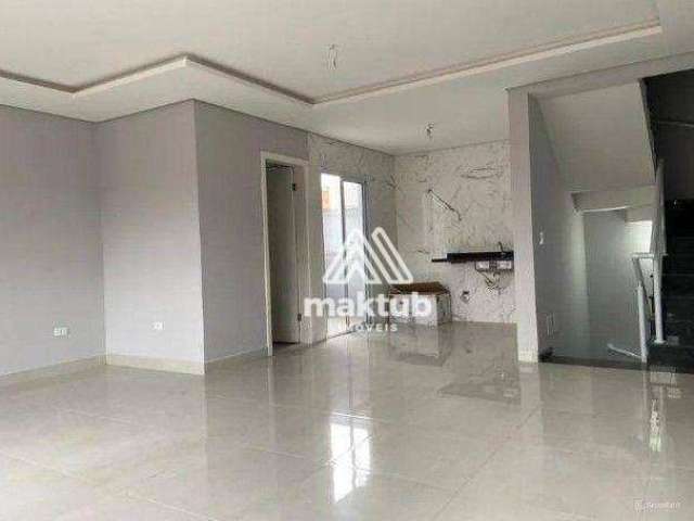 Sobrado com 3 dormitórios para alugar, 140 m² por R$ 3.921,00/mês - Vila Homero Thon - Santo André/SP