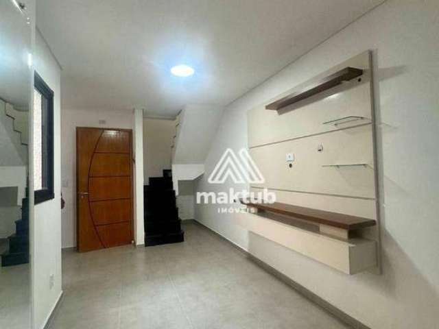 Cobertura com 2 quartos para alugar, 88 m² por R$ 2.500/mês - Vila Pires - Santo André/SP