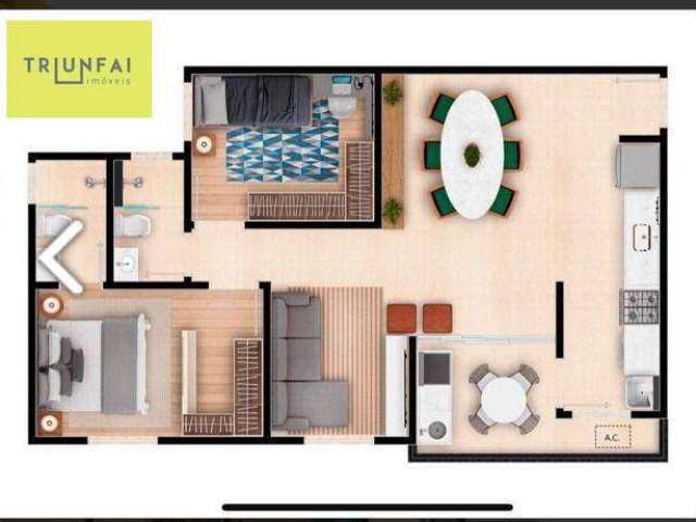 Apartamento com 2 dormitórios à venda, 70 m² por R$ 650.000 - Jardim América - Sorocaba/SP