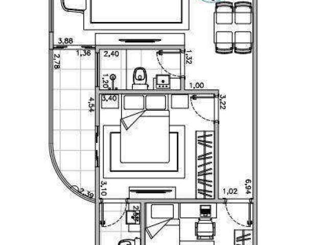 Apartamento com 2 dormitórios à venda, 68 m² por R$ 290.000 - Altos do Trujillo - Sorocaba/SP