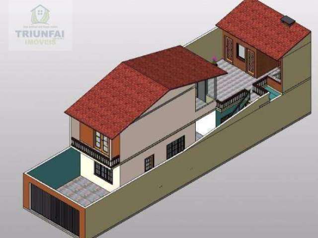 Sobrado com Edícula e Àrea de churrasqueira à venda, 170 m² por R$ 400.000 - Jardim Turmalina - Sorocaba/SP