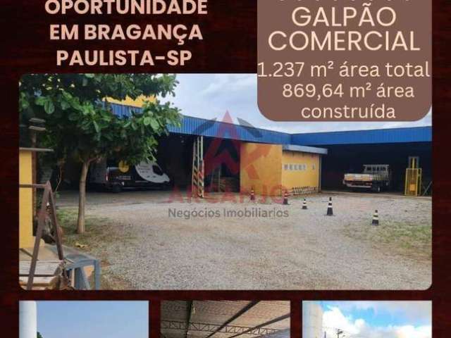 GALPÃO COM 869m2 PARA LOCAÇÃO EM BRAGANÇA PAULISTA-SP