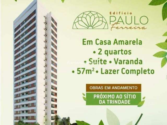 Apartamento à venda, 2 quartos, 1 suíte, 1 vaga, Casa Amarela - Recife/PE