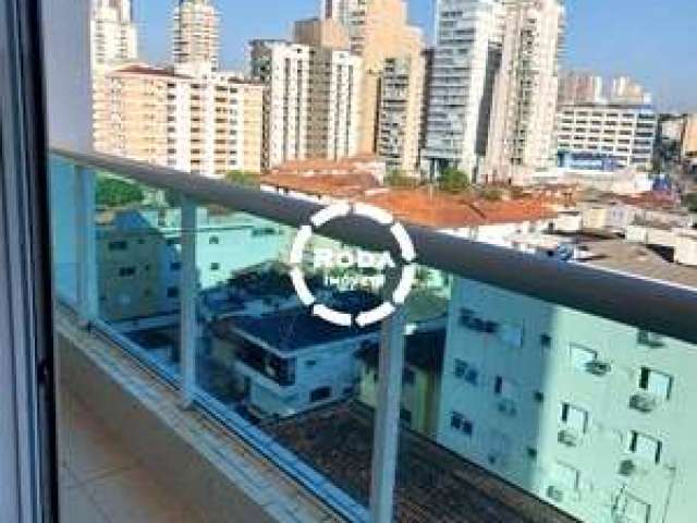 Aluguel de Apartamento Novo no Gonzaga, Santos-SP: 1 Quarto, 1 Suíte, 1 Sala, 2 Banheiros, 1 Vaga de Garagem, 54m² - Residencial Design, Excelente Localização!