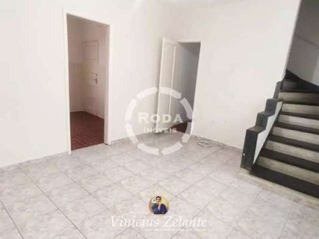 Casa para locação na Ponta da Praia, Santos-SP: 2 quartos, 2 salas, 1 vaga de garagem, 80m² de área.