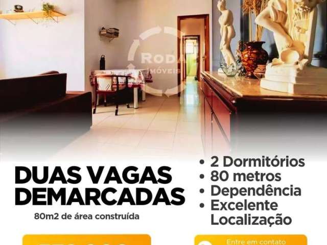 Apartamento à venda em Santos-SP, Campo Grande: 2 quartos, 2 salas, 2 banheiros, 80m², DUAS VAGAS DEMARCADAS!