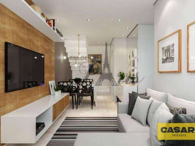 Sobrado com 2 dormitórios à venda, 69 m² por R$ 389.000,00 - Vila Príncipe de Gales - Santo André/SP