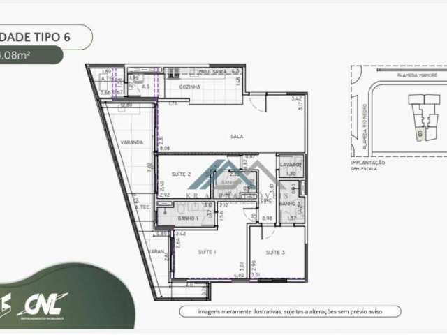 Apartamento com 3 suítes à venda, 124 m² por R$ 2.540.000 - Oka Mamoré - Barueri/SP