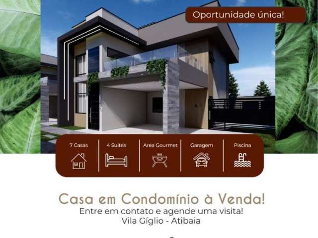 Sobrado novo em Condomínio com 4 suítes, piscina, área gourmet  próximo à Al Lucas Nogueira Garcez