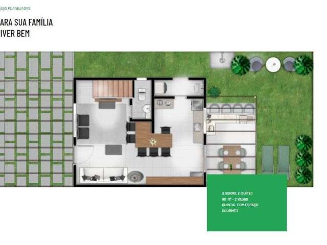 Casa com 3 dormitórios à venda, 90 m² por R$ 413.500,00 - Condomínio Jardins do Parque Amendoeiras - Taubaté/SP