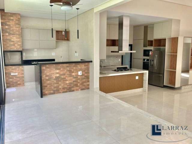 Linda casa nova para venda no charmoso Alphaville 3 em Bonfim Paulista, completa, 3 suítes, varanda gourmet e piscina em 526 m² de área total