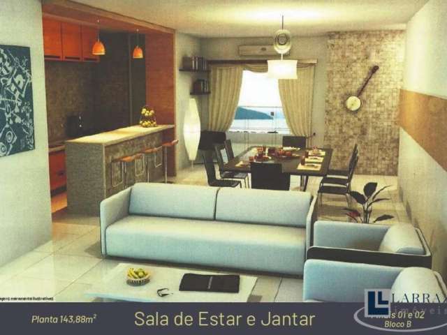 Lindo apartamento novo alto padrão para venda na Itagua, Ubatuba-SP, linda vista do mar, 3 suites, 143 m²