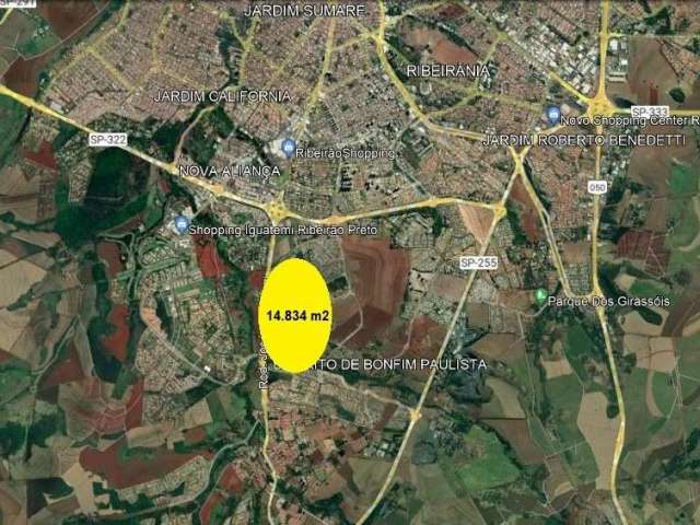 Excelente area para incorporação na melhor localização da Zona Sul de Ribeirão Preto-SP, com 14.834 m2 e 100 m de fachada