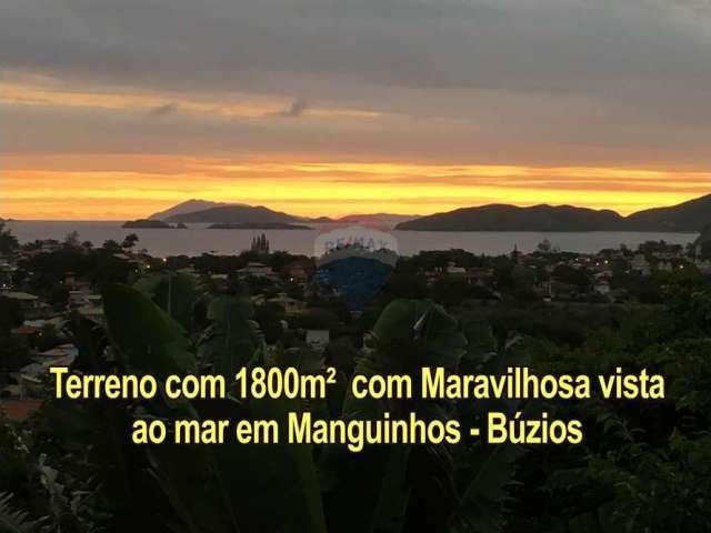 À venda Terreno em Manguinhos Búzios com linda vista ao mar , valor a definir, a 150 metros da Av. principal!