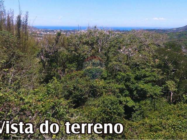 Terreno em São José Búzios à venda com linda vista ao mar por apenas R$ 180.000 no final de rua sem saída com 1447m²