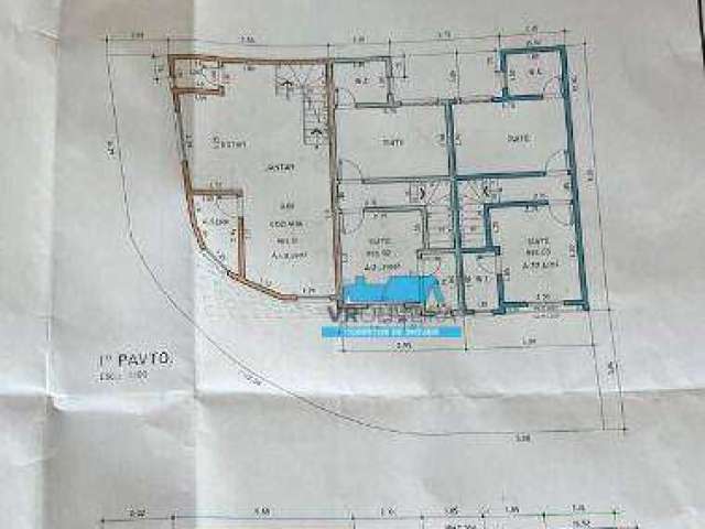 Sobrado com 3 dormitórios à venda por R$ 580.000 - Parque João Ramalho - Santo André/SP