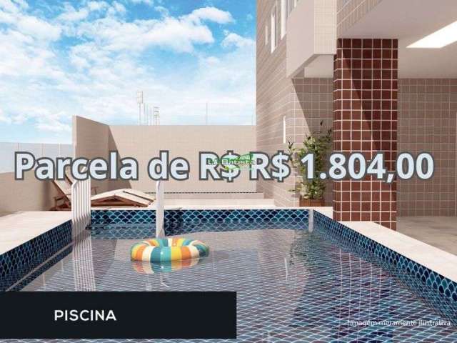 Apartamento 2 quartos com Sacada Lazer completo Caiçara Praia Grande