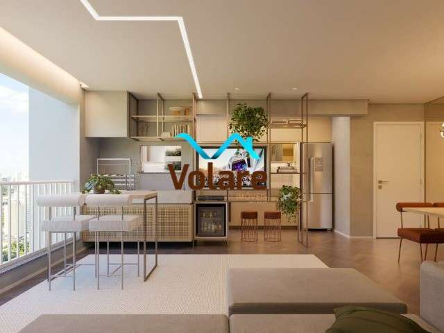 Apartamento à venda em Osasco-SP, na Vila Osasco, 2 quartos, 1 suíte, 2 salas, 2 banheiros, 1 vaga, 50,31m².