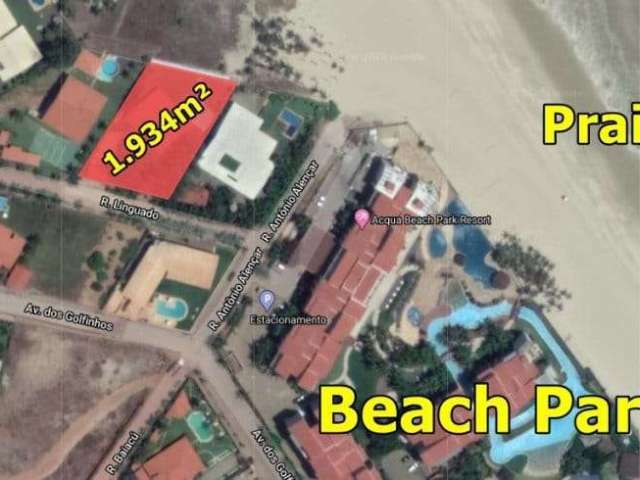 VERAS VENDE TERRENO 1.934m² Beira da Praia, ao lado do Beach