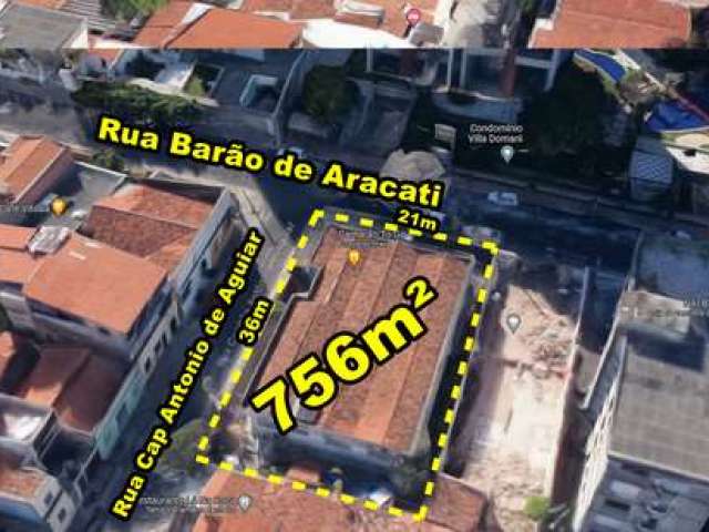 Veras vende terreno 756m² na rua barão de aracati - aldeota - fortaleza - ceará