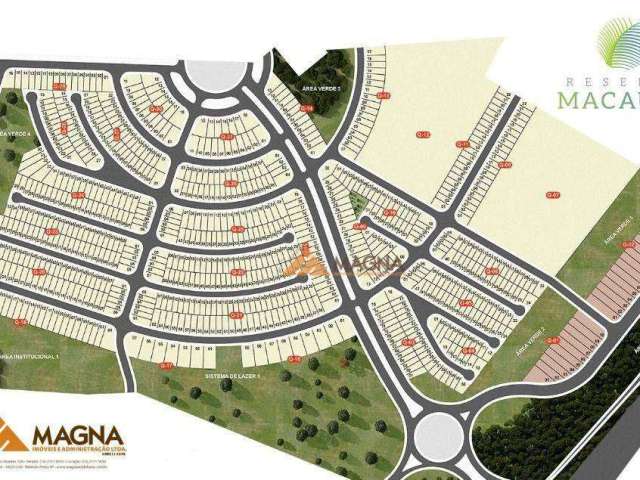 Terreno à venda, 215 m² por R$ 189.833,60 - Reserva Macaúba - Ribeirão Preto/SP