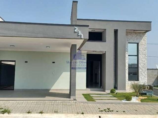 Residência de alto padrão à venda em condomínio exclusivo em Tremembé-SP: 3 quartos, 2 suítes, 2 salas, 2 vagas - 180m².