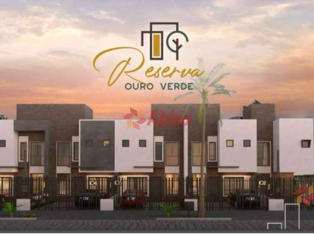 Residencial ouro verde - casa geminada com 2 suítes e 2 vagas de garagem - ca1208