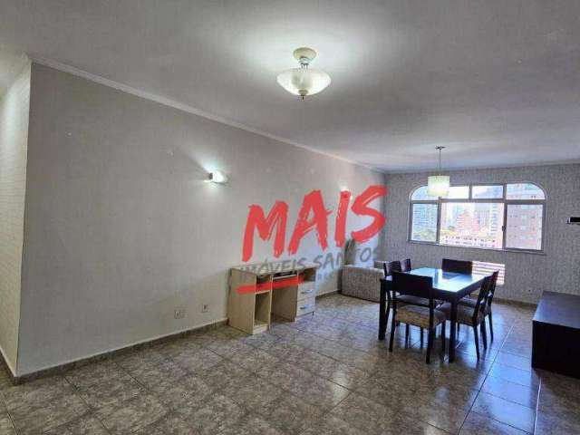 Apartamento 200m da praia, 2 quartos para alugar, 110 m² no Boqueirão - Santos/SP