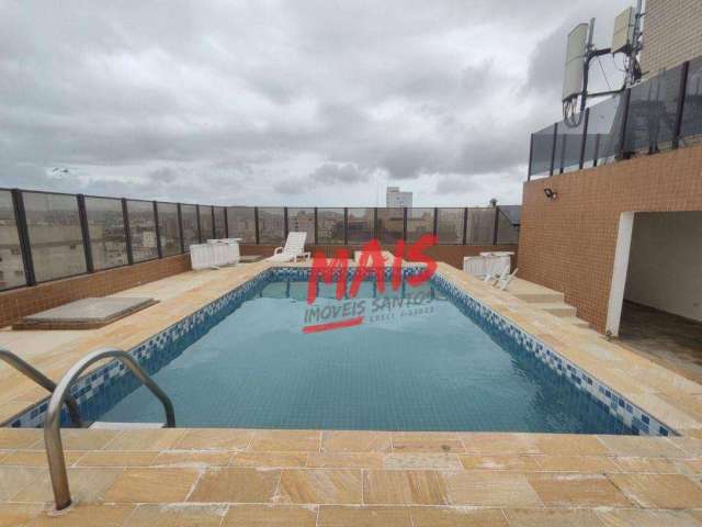 Apartamento com piscina, 1 dormitório, 75 m², no Embaré - Santos/SP