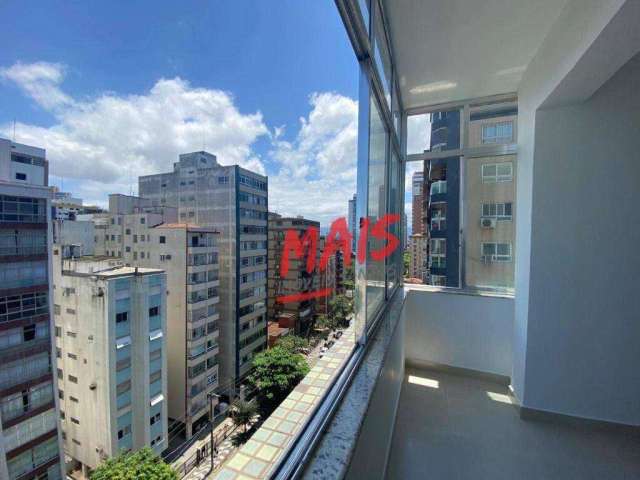 Apartamento com 1 dormitório à venda, 50 m² - Embaré - Santos/SP