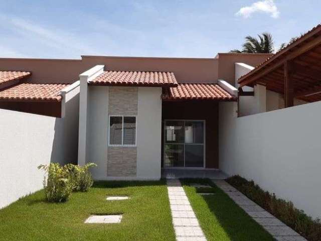 Casa plana com área de 75,53m2 e 3 quartos, 3 vagas no Eusébio-CE