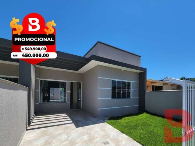 CASA NOVA 97,99m2,  03 DORMITÓRIOS (01 SUÍTE), NO BALNEÁRIO PAESE (REGIÃO CENTRAL)-  RUA 1080 - VALOR PROMOCIONAL!