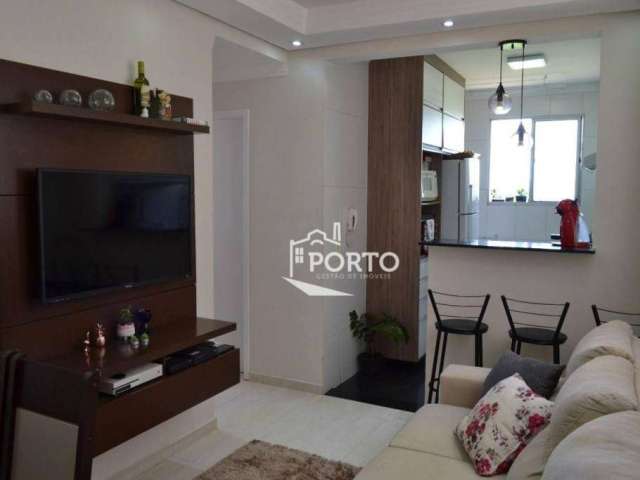 Apartamento com 2 dormitórios à venda, 46 m²  - Ondas - Piracicaba/SP