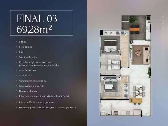 Apartamento Residencial à venda, Vila Guilhermina, Praia Grande - AP1079.