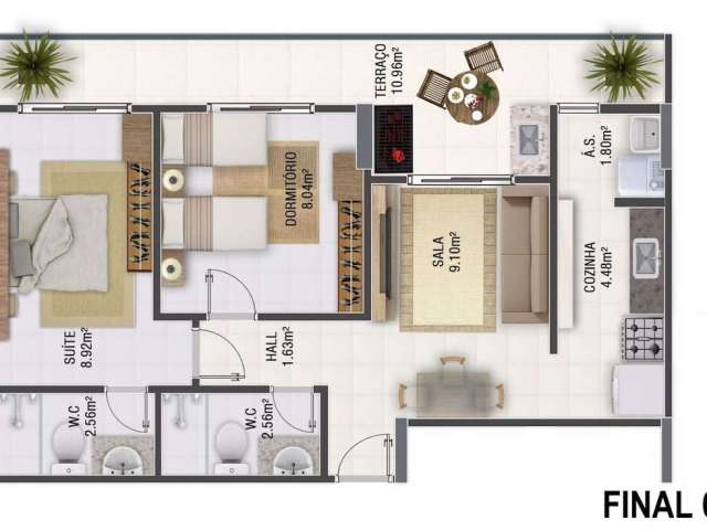 Apartamento Residencial à venda, Caiçara, Praia Grande - AP0476.