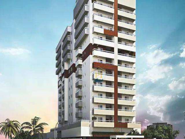 Apartamento com 2 dormitórios à venda, 63 m² por R$ 437.012 - Maracanã - Praia Grande/SP