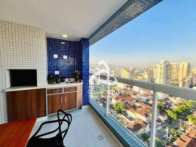 Apartamento com 3 dormitórios à venda, 114 m² por R$ 1.650.000,00 - Pompéia - Santos/SP