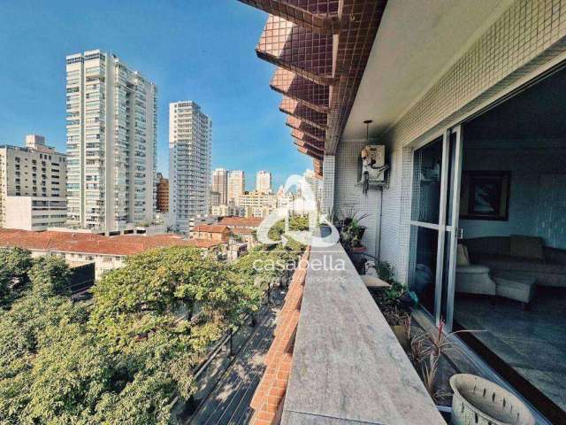 Apartamento com 3 dormitórios à venda, 157 m² por R$ 820.000,00 - Gonzaga - Santos/SP