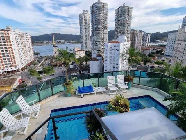 Cobertura com 4 dormitórios à venda, 493 m² por R$ 4.550.000,00 - Ponta da Praia - Santos/SP