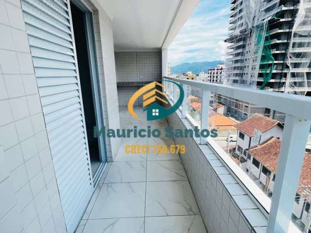 Apartamento em Praia Grande, bairro Vila Caiçara, novo e com 2 dormitórios sendo 1 suíte, ampla sacada, Residencial com lazer piscina.