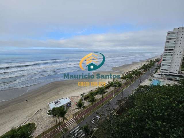 Apartamento em Praia Grande, bairro Solemar, mobiliado, 1 dormitório com vista para o mar, Residencial frente ao mar