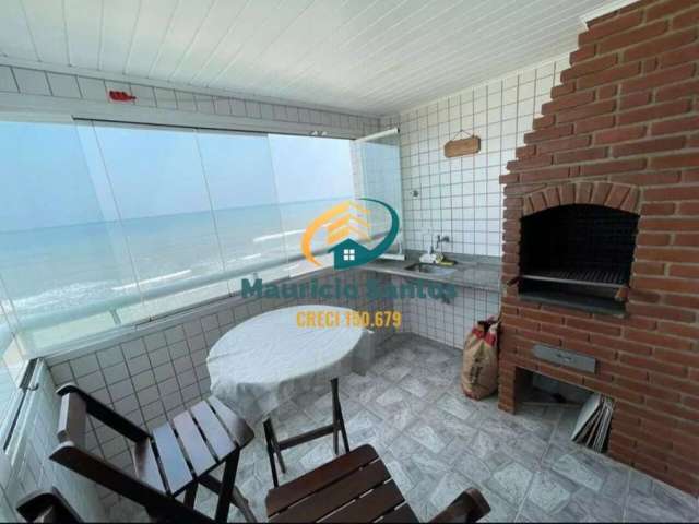 Apartamento em Mongaguá, bairro Vera Cruz, @ dormitórios sendo 1 suíte, sacada com churrasqueira com vista permanente para o mar!! Visite!!