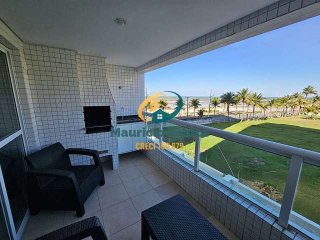 Apartamento em Praia Grande, bairro Solemar, 2 dormitórios sendo 1 suíte, sacada com churrasqueira, vista para o mar, Residencial com lazer, piscinas