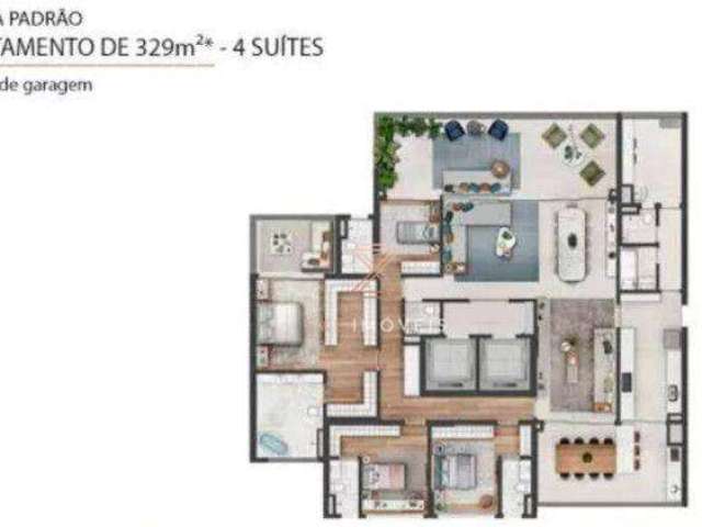 Apartamento com 4 dormitórios à venda, 330 m² por R$ 6.930.000 - Cidade Jardim - São Paulo/SP