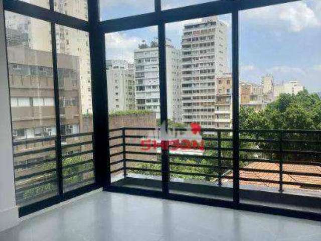 Apartamento Duplex com 2 suites e 02 vagas no Jardins!       itórios para alugar, 110 m² por R$ 18.133/mês - Cerqueira César - São Paulo/SP