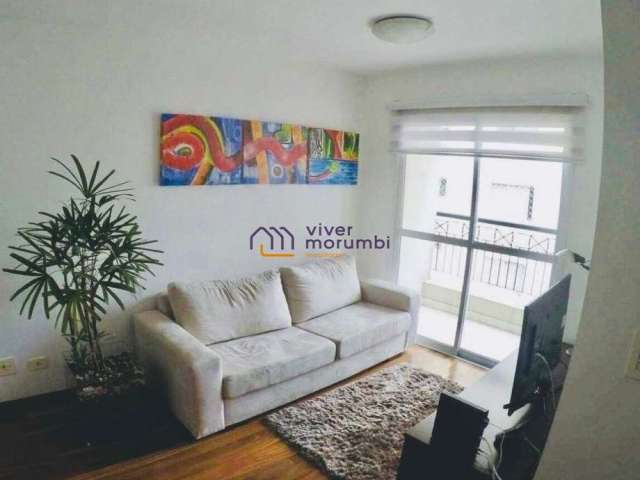 APARTAMENTO MOBILIADO ITAIM BIBI - 62m², 2 dormitórios com 1 suíte e 1 vaga solta