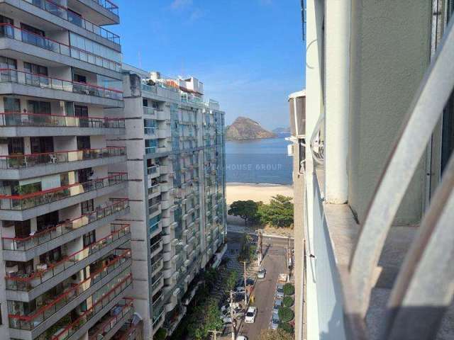 Open House vende apartamento 3 quartos em Icaraí, frente, quadra da praia, com vista lateral e vaga