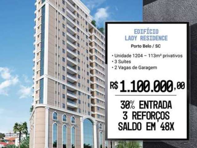 Apartamento com 3 quartos à venda na Avenida João Ricardo Rebelo, 264, Balneário Perequê, Porto Belo, 113 m2 por R$ 1.100.000