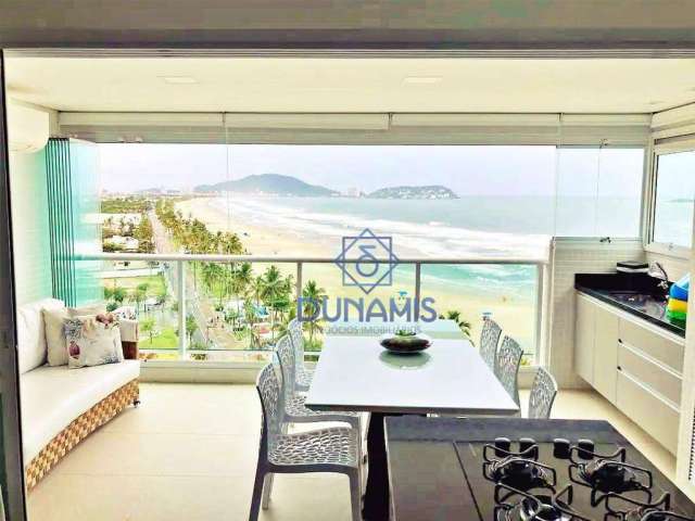 Apartamento VISTA MAR E VARANDA GOURMET na Praia da Enseada