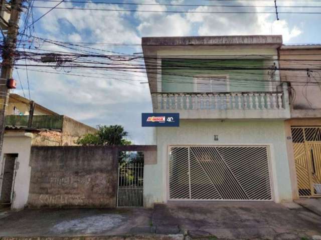 Sobrado com 3 quartos em terreno 10x25, sendo meio lote terreno limpo no carmela i em guarulhos, sp